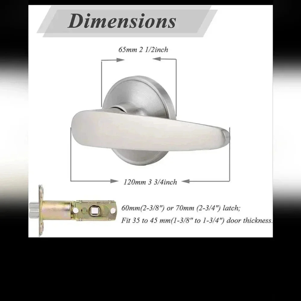 ⚡ 4- New Passage Door Lever Sets in Satin Nickel Interior Bed/Bath Door Handles